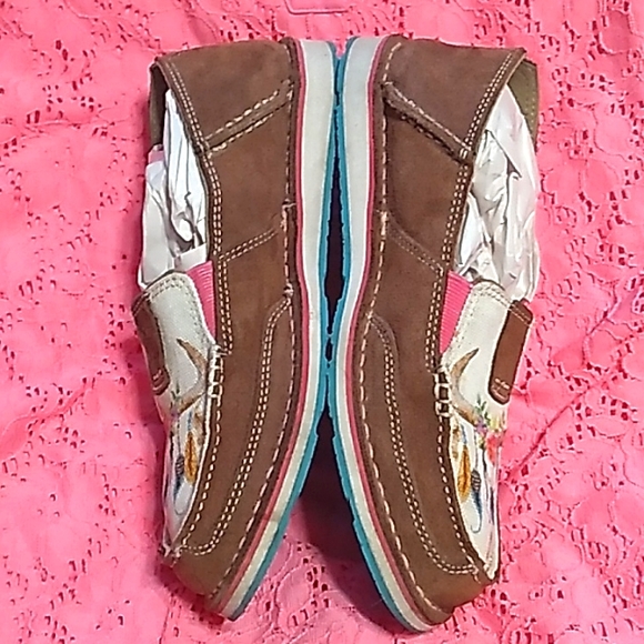 Women's Ariat Cruisers cow skull leather shoes size 7 - Picture 3 of 9